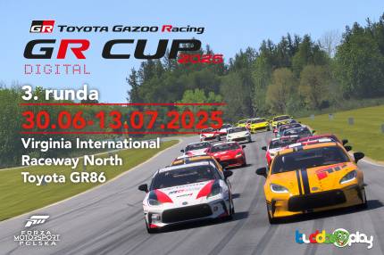 Informacje i zapisy do 3. rundy TOYOTA GR CUP DIGITAL – 30.06-13.07.2025 - Virginia International Raceway North - Toyota GR86